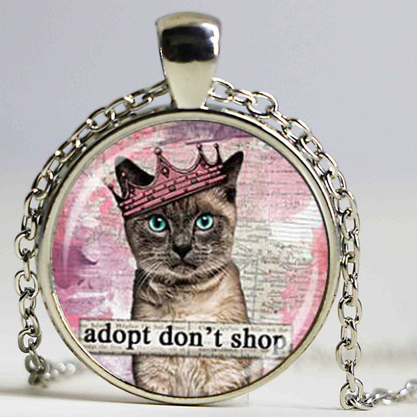 fashion jewelry cat necklace pet adoption amimel pendant necklace animal for men women