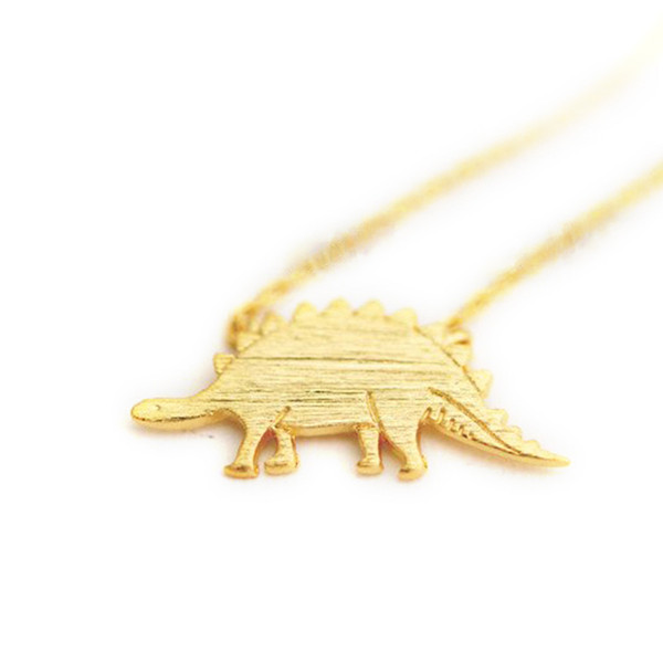 Fashion dinosaurs pendant necklaces Lovely long steFashion dinosaurs pendant necklaces Lovely long stegosaurus pendant necklaces Beautiful o