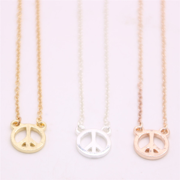 Hot sale peace symbol pendant necklace Symbolizes peace pendant necklace designed for women Retail and wholesale mix