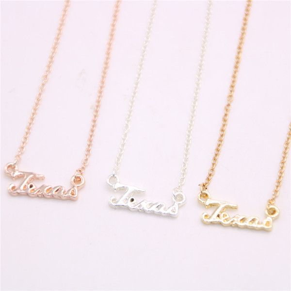 New style state name Pendant necklace Letter Pendant necklace designed for women Retail and wholesale mix