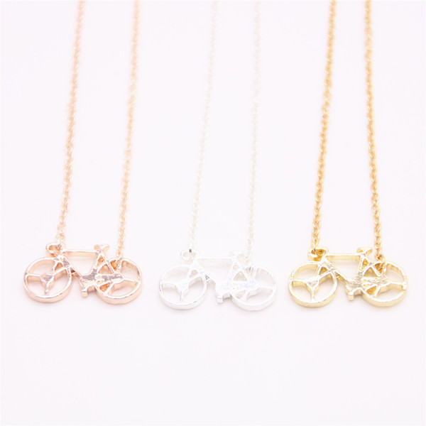 Mini bicycle pendant necklace Lovely bike pendant necklace designed for women Retail and wholesale mix