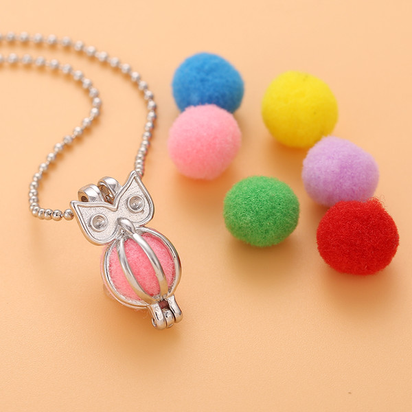 New Noosa Aromatherapy Owl Jewelry Chunk Pendants & Lockets DIY Necklaces for Women Gift Essential Oil Aromatherapy Diffuser Locket