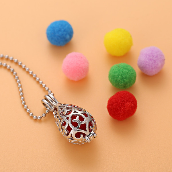 New Noosa Essential Oil Diffuser Necklace Pendants with Pads Water Droplets Perfume Locket Openwork Aromatherapy Chunk Pendant Necklaces