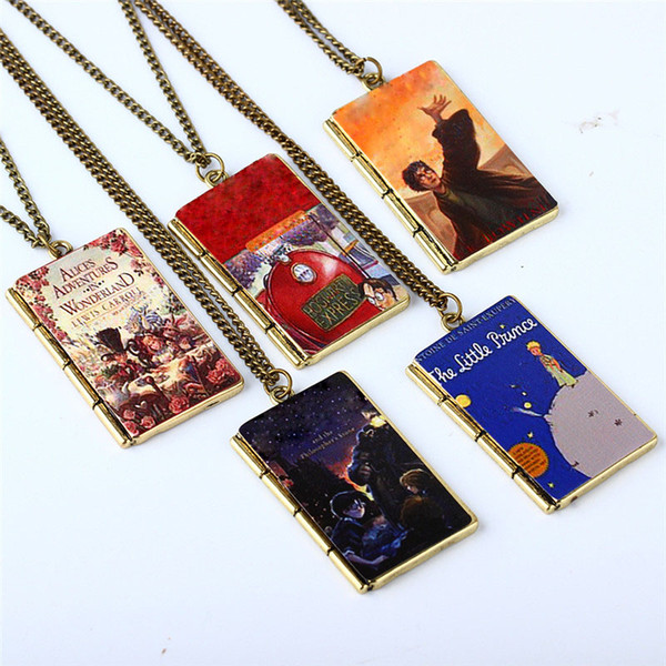 Fashion Harry Book Cover NecklaceNew Design Book Necklaces Pendants Potter Fans Fashion Jewelry Gift Drop Shipping