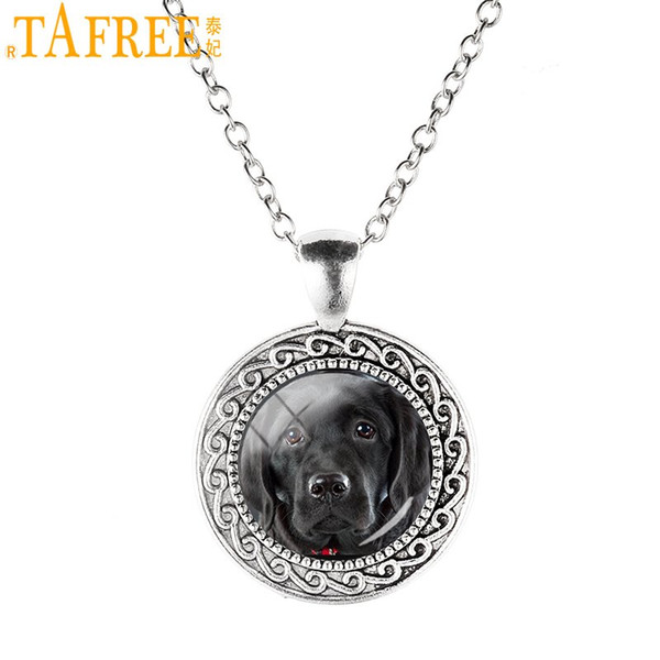 TAFREE Cute Pet Dog Pendants Necklaces Classic Lovely Animals Art Picture Statement Necklace For Men Women Dog Lover Keepsake Jewelry DG23 1