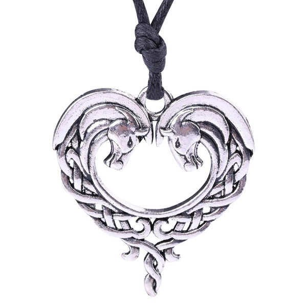 Lemegeton My Heart Hollow Out Pendant Animal Jewelry Wiccan Souvenir Gift For Lovers Factory Direct Womens Necklace