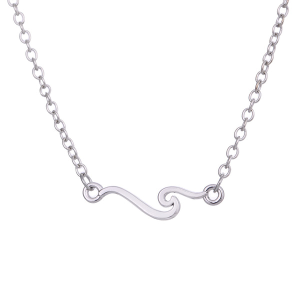 lemegeton Fishhook Wholesale Retail Women Jewelry Beach Metal Alloy Necklace With Silver Plated Or Gold Plated Color