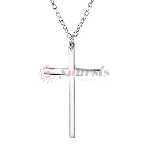 Yoursfs Fashion Women/Men Jewelry Wholesale Trendy Gold Plating Cross Pendant Necklace Punk Style Free Shipping