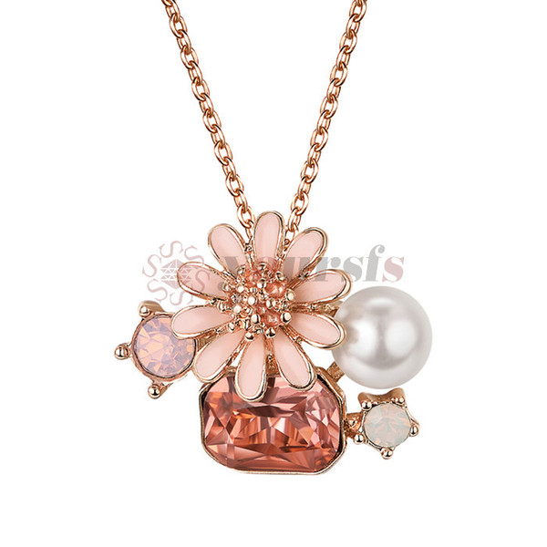 Yoursfs new Fashion Metal Flower&Crab Necklace Pendant Jewelry