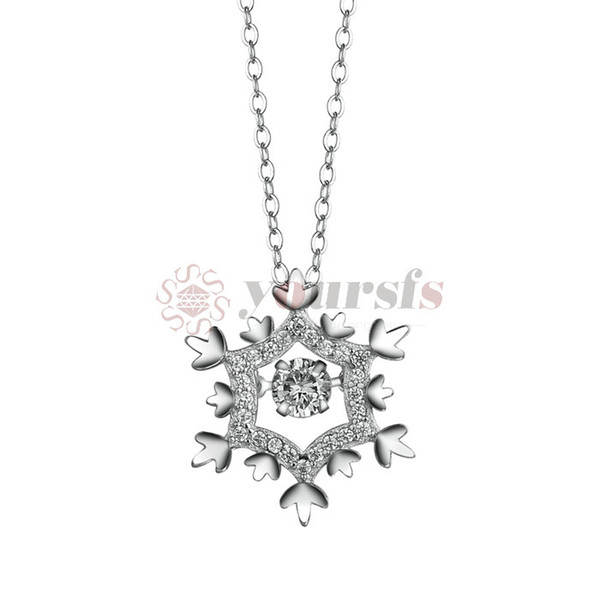 Yoursfs Fashion Jewelry Blue Crystal Rhinestone necklaces & pendants Beautiful Snowflake Flower Necklace For Women Statement Jewelry