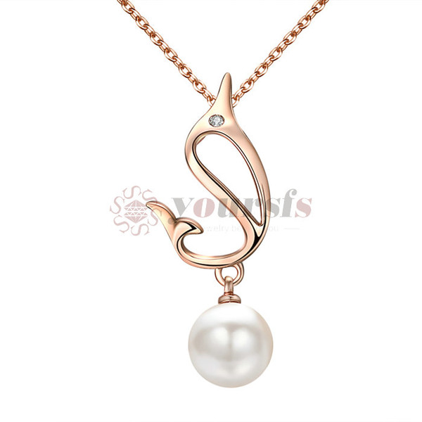 Yoursfs Pearl Necklace For Women Freshwater Cultured Pearl Infinity Pendant faux pearl neckl