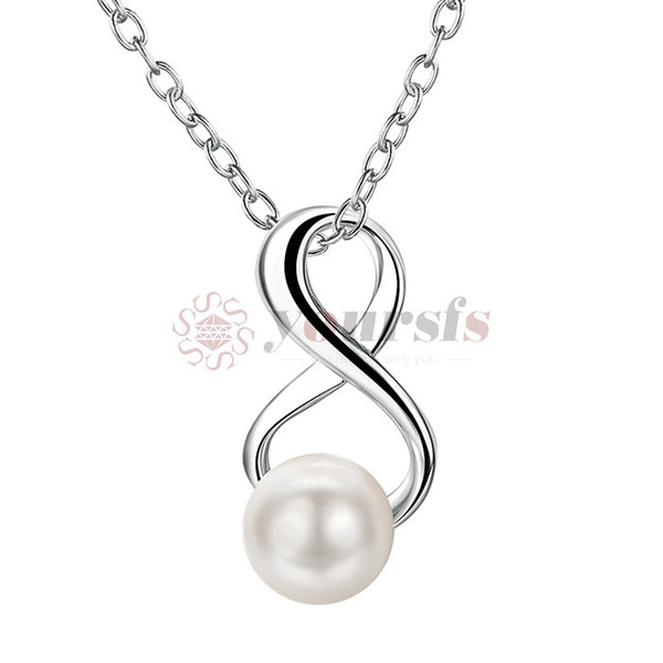 Yoursfs 8 Character Imitation Pearl Necklace Female Jewelry Accessory Korean Simple Temperament Pendant Necklaces for Women