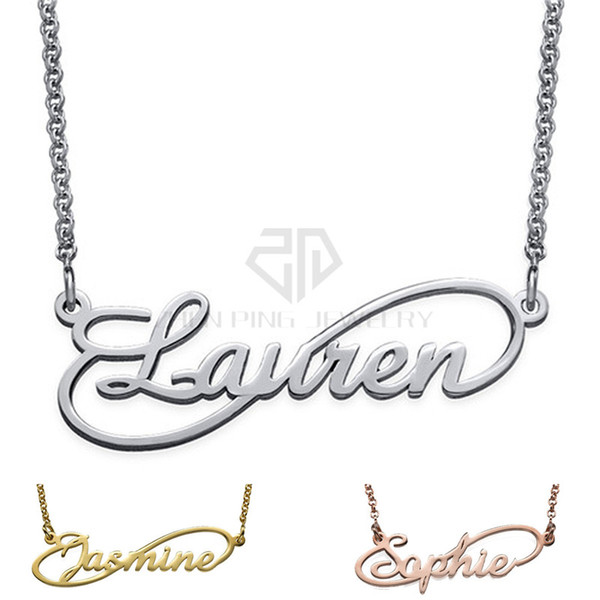 Infinity Style Name Necklace - Next Generation Collection Name Necklace 316 Stainless Steel Pendant with the Custom Name