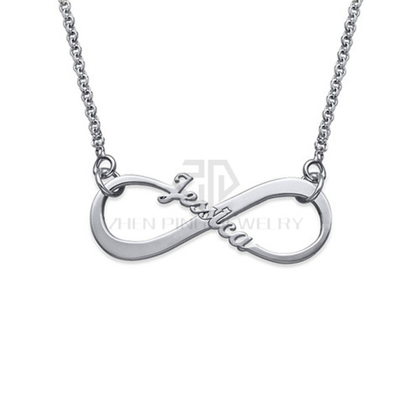 Personalized Single Name Infinity Nameplate Necklace 316 Stainless Steel Pendant with the Custom Name Jewerly Necklace