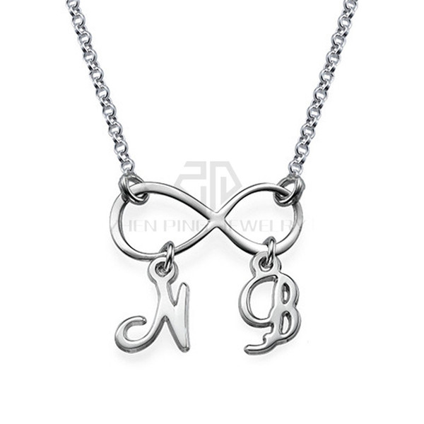 Infinity Necklace with Initials Name Necklace 316 Stainless Steel Pendant with the Custom Name Jewerly Necklace