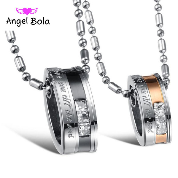 New Fashion titanium pendant necklaces arrival concise exquisite fashion gift for lover couple chain free shipping Elliptical Pendant