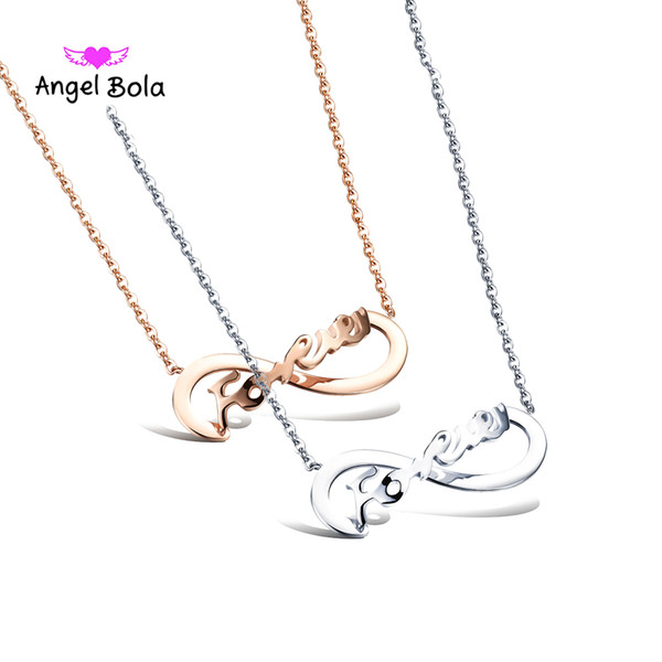 Top Quality Stainless Steel Rose Gold Silver Color Personalized Pendant Necklace Cursive Nameplate Necklace Birthday Gift