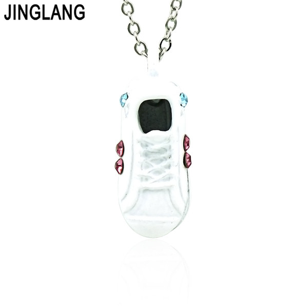 JINGLANG Pendant Shoes Necklace Shiny Pendants with chain Fine Women Jewelry Wholesale