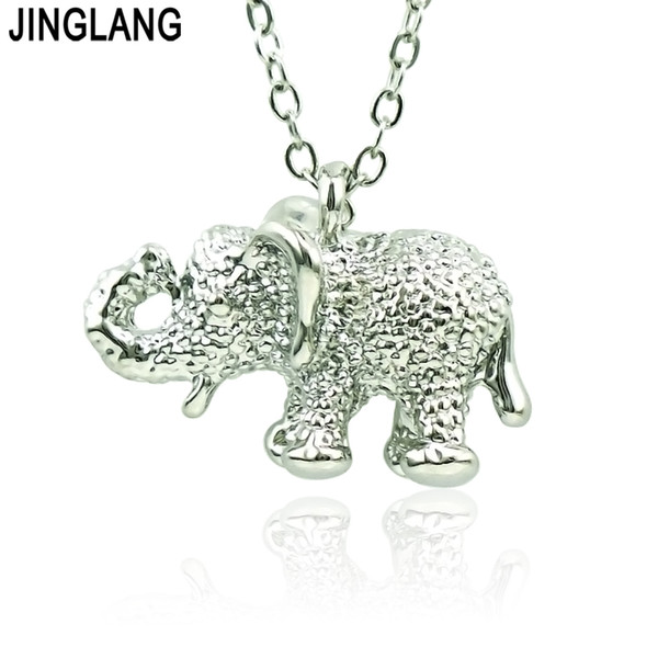 JINGLANG Chain Elephant Animals Pendants & Necklaces For Women Animal Sweet Pets Friends Fashion Jewelry Wholesale