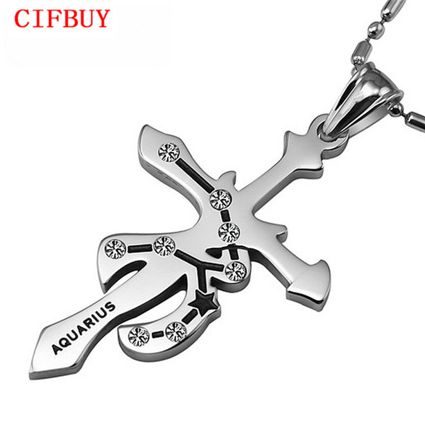 12 Zodiac Signs Pendent Necklaces For Men & Women Stainless Steel Unisex Special Astrology Constellations Birthday Gift 435