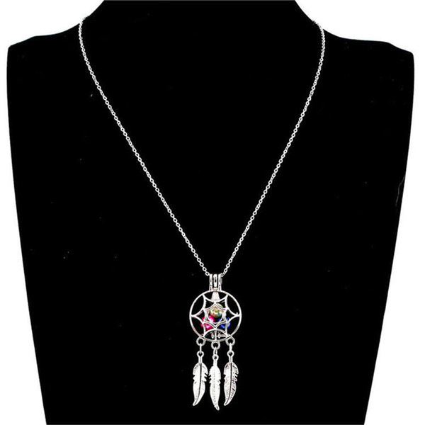 10pc/set Color Mixing Random 2018 New Fashion Vintage Dream Dream Catcher Pearl Necklace Oyster Venonat Women's Necklace For Gift Wholesale