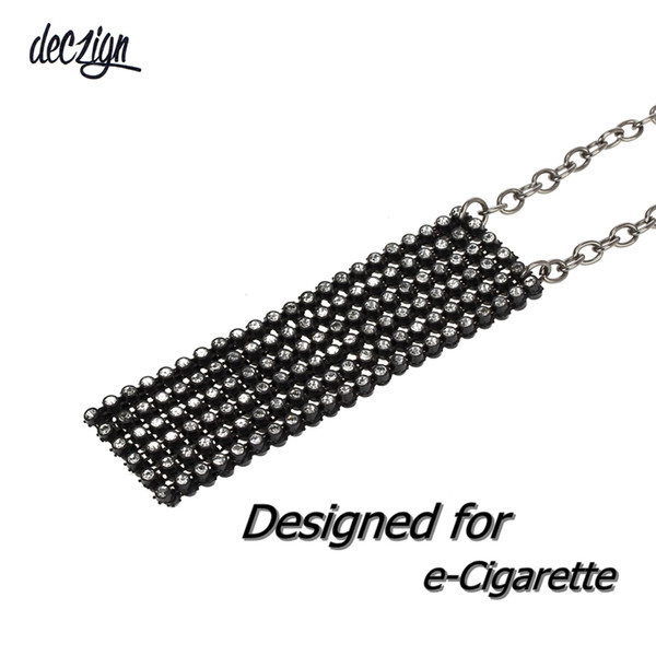 Deczign New Pendant Necklace Crystal Mesh Pouch Women Smokers Electronic Cigarettes Fashion Holder for JUUL DP0901B