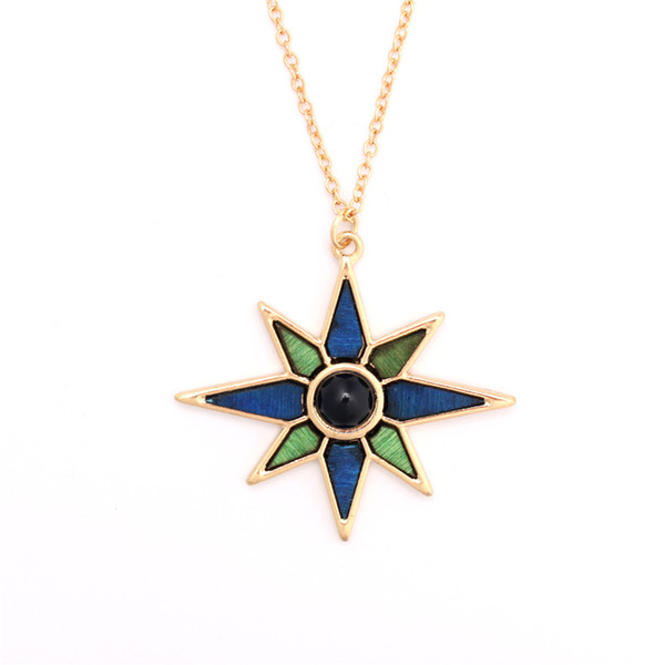 Prebeauty Star Pendant Necklaces Fashion Classic Delicate Wood Star Long Necklace For Women Multi Colours Wooden Jewelry