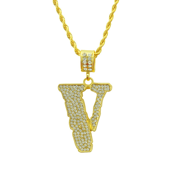 Hip Hop Necklace Full Rhinestone Alloy Present Bling Bling Iced Out Choker Chain Rapper Basketball Jewelry fast free shipping