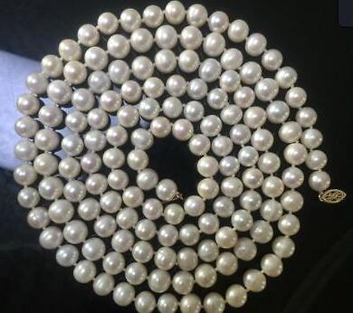 Fine Pearls Jewelry classic 9-10mm south sea white pearl necklace 50 inch