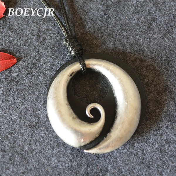 DHgate Vintage Lucky Alloy Totem Wood Pendant Necklace Rope Chain Fashion Jewelry Ethnic Pendant Necklace for Women Gift 2018