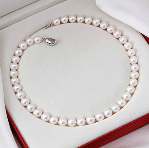 New Fine Pearls Jewelry NATURAL 10-11MM SOUTH SEA WHITE ROUND PEARL NECKLACE 18