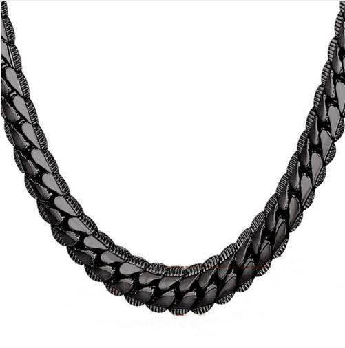 Necklace Choker/Long 9MM/6MM Vintage Punk Black/Silver/Gold Color Miami Chain Hip Hop Chain Gift For Women/Men Jewelry N08