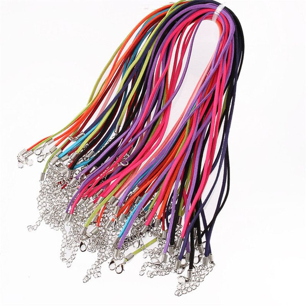 10pcs/lot 2.5mm 10 Colors Suede Cord Necklace Materials To Make Necklaces Accessories Diy Jewelry Fittings