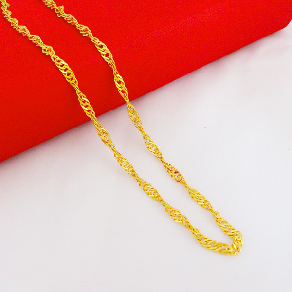 18K Gold Filled 1.2 MM Elegant Pattern Snake Chain Unisex Men/Women's Necklace (DIY PENDANT)