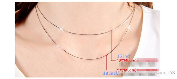 S925 silver necklace female short paragraph 3 layer rhodium silver jewelry necklace pendant clavicle birthday gift Valentine's Day