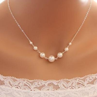 2019 hot lady retro simple long beaded pearl single layer necklace necklace jewelry wholesale free shipping