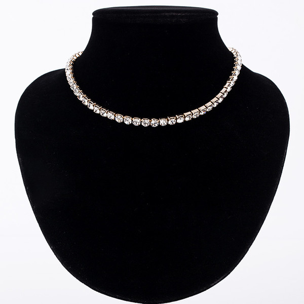 Hot Sale New Women Crystal Rhinestone Collar Necklace Necklaces for girl Wedding Birthday Jewelry free shipping #N062