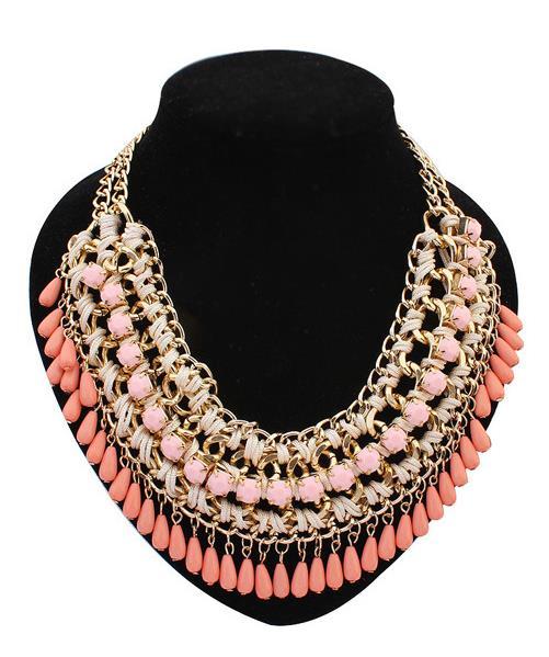 Retro Bohemian necklace necklace metal multilayer beads necklace Fashion street snap adorn article 6 color optional