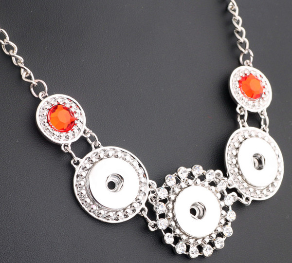 Alloy Noosa Diamond Necklace Pendant Necklace DIY Accessories Buttons Exaggerated Women