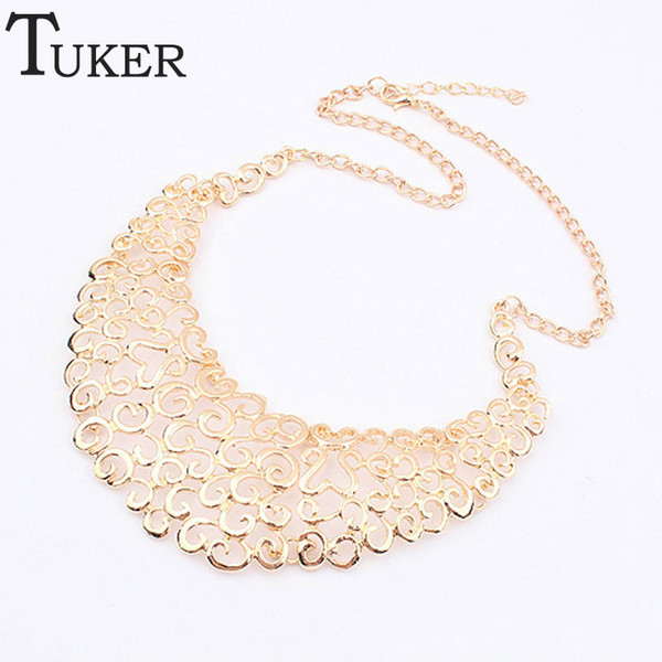 Collar Collares Colares Femininos Exquisite Fashion Hollow Wild Exaggeration Out Pattern Short Necklace Choker Wholesale