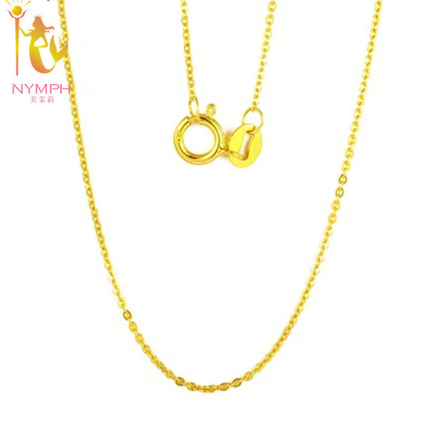 Nymph Genuine 18k White Yellow Gold Chain 18 Inches Au750 Cost Price Necklace Pendant Wendding Party Gift For Women[g1002] Q190416