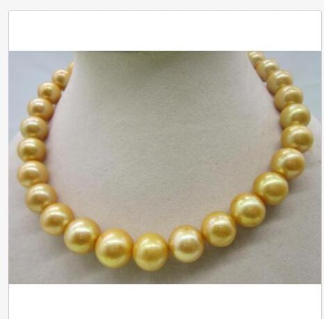 Fashion-12-15mm-natural-south-sea-yellow-round-pearl-necklace-18-034-GOLD-CLASP Fashion-12-15mm-natural-south-sea-yellow-round-pearl-neckl