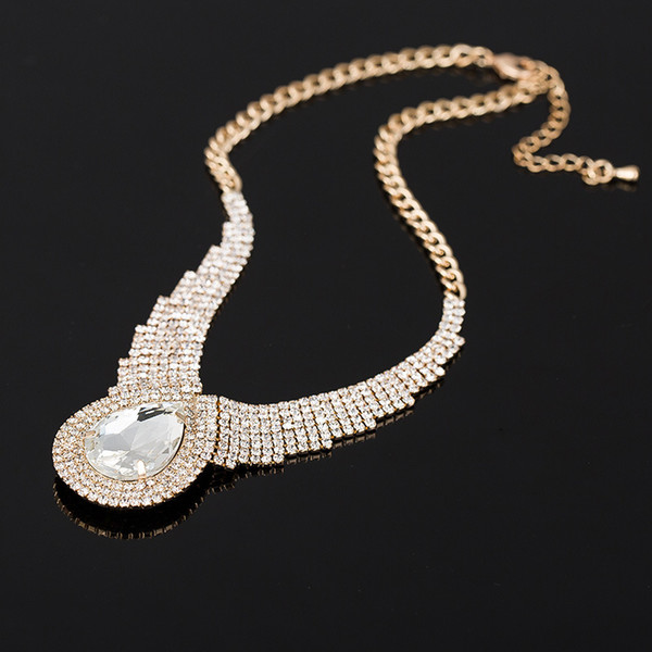 Korean accessories wholesale manufacturers retro alloy diamond Long Necklace Pendant high-grade diamond new winter sweater chain