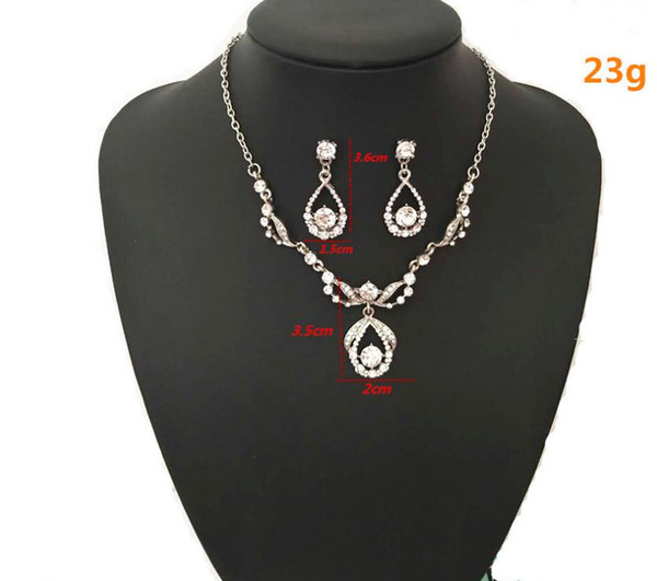 New European and American fashion trend bride suit personality accessories necklace jewelry hollow alloy earrings jewelry inlaid diamond jew