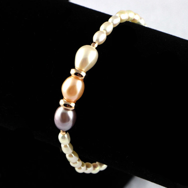 2018 new Natural Freshwater Pearl Bracelet Fashion Jewelry Long Simple Charm Bohemian Ethnic Bracelets for Women wholesale free shipping