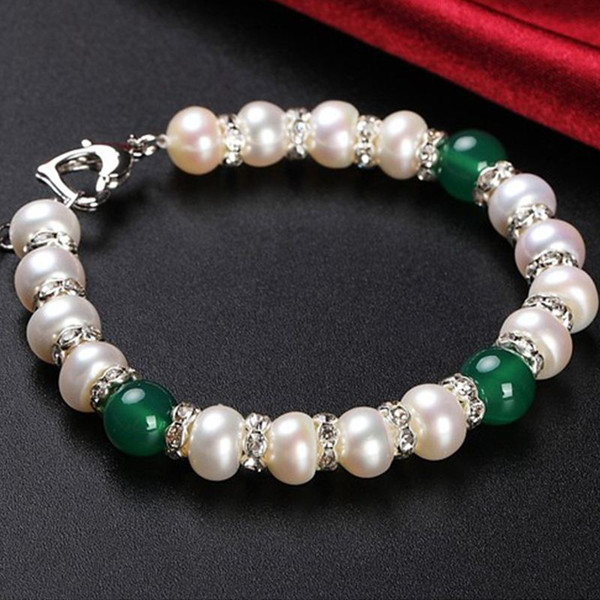 New Fashion 100% Natural Freshwater Pearl 8-9/9-10/10-11mm Real Pearl with 925 sterling silver jewelry For Women