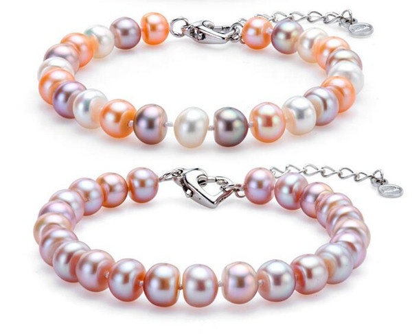 Fashion women fresh water bracelet beaded strands pearl diamond chain bracelet wristbands jewelry A932