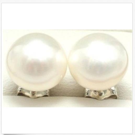 GENUINE HUGE 12-13mm AAA+ White SOUTH SEA Pearl Earring