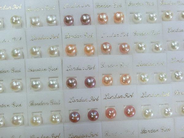 50Pairs/lot Pearl Earring Silver Nail For DIY Craft Fashion Jewelry Gift Mix color Free Shipping