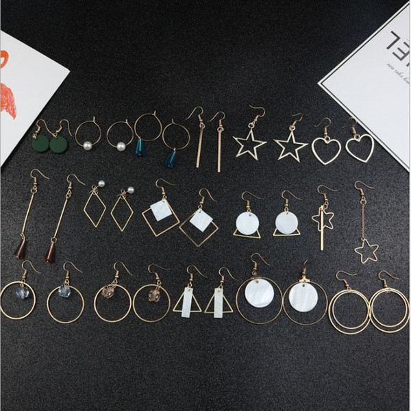 New Korean earrings temperament wild crystal pearl earrings women simple and elegant long earrings wholesale